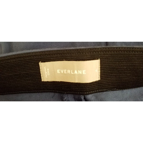 Everlane Womens Pants Size 6 Blue Skinny Stretch Mid Rise Elastic Waist Side Zip - Picture 5 of 6